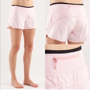 Lululemon turbo run shorts blush quartz
